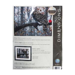 Dimensions Stitch Kit, Wise Owl- 35.5 x 27.9cm