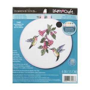 Dimensions Stitch Kit, Hummingbird Duo- 15cm