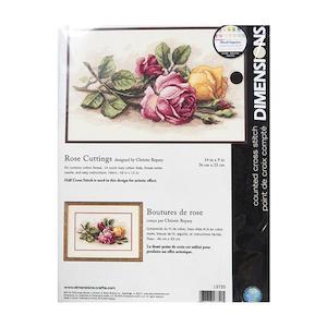 Dimensions Stitch Kit, Rose Cuttings- 36 x 23cm