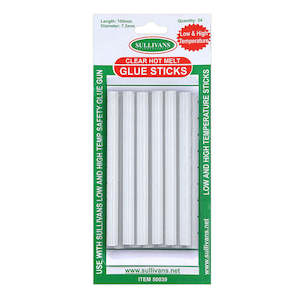 Haberdashery: Sullivans Glue Sticks 7.2mm x 100mm- 24pk