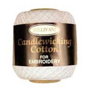 Haberdashery: Sullivans Candlewick Cotton, White- 25gm