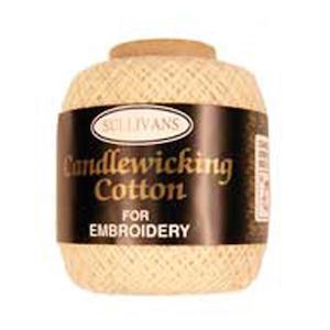 Haberdashery: Sullivans Candlewick Cotton, Cream- 25gm