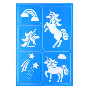 Sullys Adhesive Stencil, Unicorns