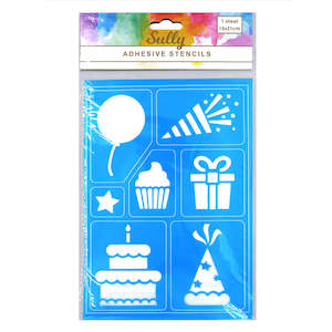 Haberdashery: Sullys Adhesive Stencil, Party