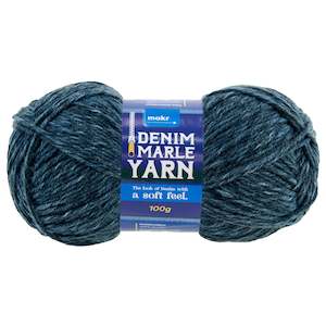 Haberdashery: Makr Denim Marle Crochet & Knitting Yarn, 100g Acrylic Yarn