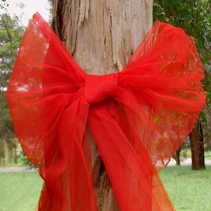 Haberdashery: Christmas Tree Bow, Red - 5m x 180cm