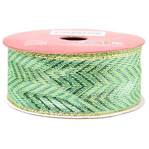 Haberdashery: Christmas Ribbon, Green- 1.5x9m