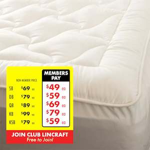 Lincraft Microplush Mattress Topper