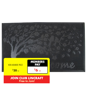 Formr Rubber Pin Mat, Welcome Tree- 45x75cm