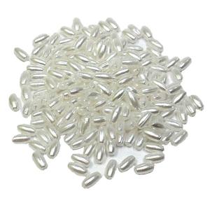 Haberdashery: Arbee Rice Beads, White- 7mm