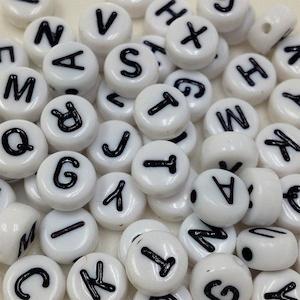 Arbee Alphabet Beads, White- 25g