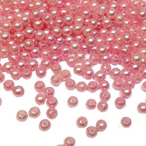 Haberdashery: Arbee Round Beads, Pink- 4mm