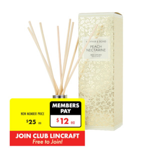 Haberdashery: Mayfair & Bond Reed Diffuser, Peach Nectarine- 80ml