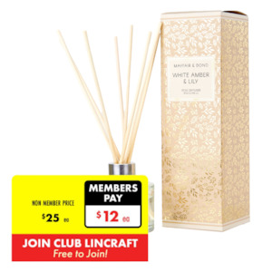 Mayfair & Bond Reed Diffuser, White Amber & Lily- 80ml