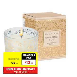 Mayfair & Bond Scented Candle, White Amber & Lily- 200g