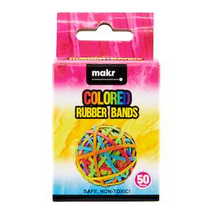 Haberdashery: Makr Accessory Pack Colored Rubber Bands- 50pc