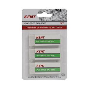 Haberdashery: Kent PVC Free Erasers- 3pk