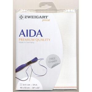 Zweigart Fat Quarter Aida, White -14cnt