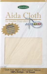 Aida Cloth 14 Count, Natural - 36 cm x 45 cm