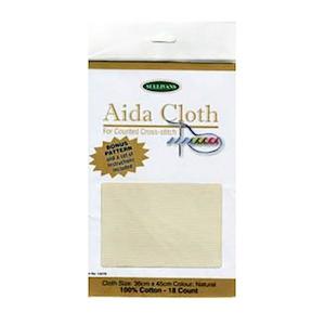 Haberdashery: Sullivans Aida Cloth, Natural- 36x45cm