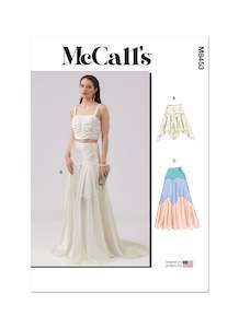 McCall's Pattern M8453 Misses' Skirt/Pants