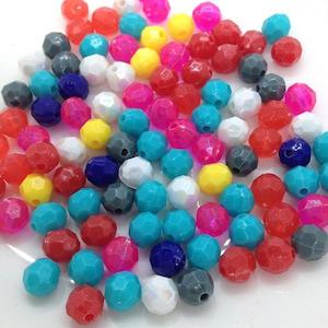 Haberdashery: Arbee Facet Opaque Beads, Assorted- 25g