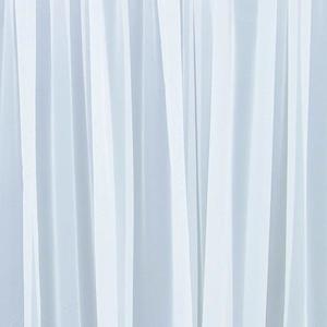 Woven Voile Curtain Pack, White- 213cm Drop