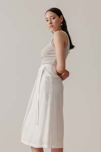 Tidal Wrap Skirt - Cloud