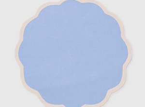 TC Linen Placemat Set VALENTINA Ocean/Dusty Pink