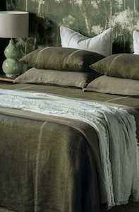 Ruscello Deep Moss Bedspread