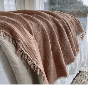 Nomad Linen Blanket TERRA