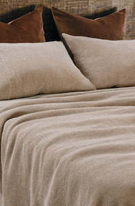 Linen - household: SOTTOBOSCO COPPER Duvet Cover Set Fine Waffle