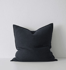 Linen Cushion Como Black