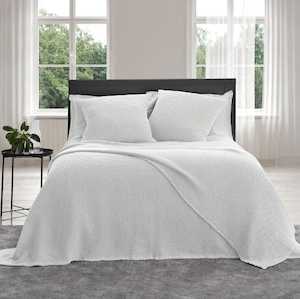 Linen - household: Cotton Blanket BLISS WHITE Two Sizes