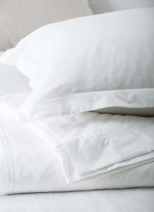 Italian White Cotton Duvet Livorno White Trim