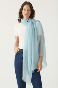 Featherweight Cashmere Scarf SKY BLUE