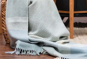 Cashmere Lambswool Throw SAGE Foxford