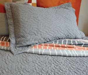 Linen - household: Egyptian Cotton Bedspread ENRUGADA Grey