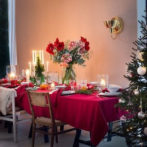 TABLECLOTH Pure Linen RED