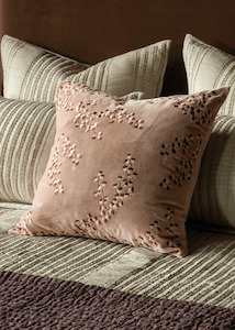 Velvet Cushion CHAYA Pink Clay