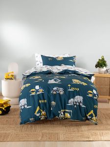 Construction Crew Duvet Cover Set