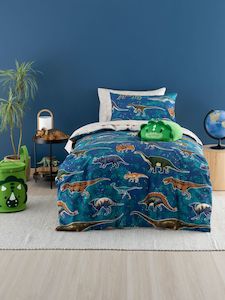 Household linen wholesaling: Explorasaurus Duvet Cover Set