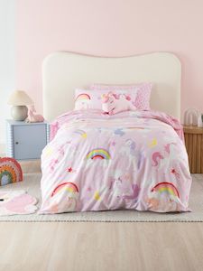 Household linen wholesaling: Unicorn Sparkle Duvet Cover Set