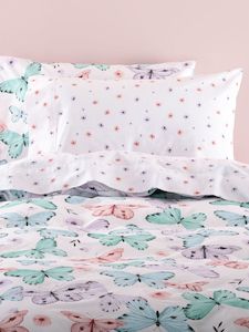 Household linen wholesaling: Butterfly Dreams Fitted Sheet