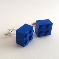 Blue brick cufflinks