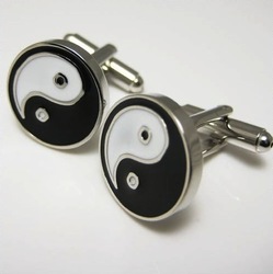 Ying yang cufflinks