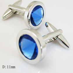 Internet only: Blue steel cufflinks