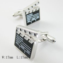 Movie clapper board cufflinks