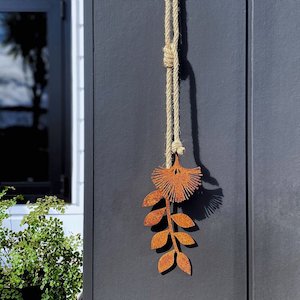 NZ Gifts: Pōhutukawa  mini corten wall hanging