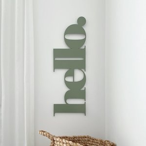 Gold: Hello Sign Sage Green